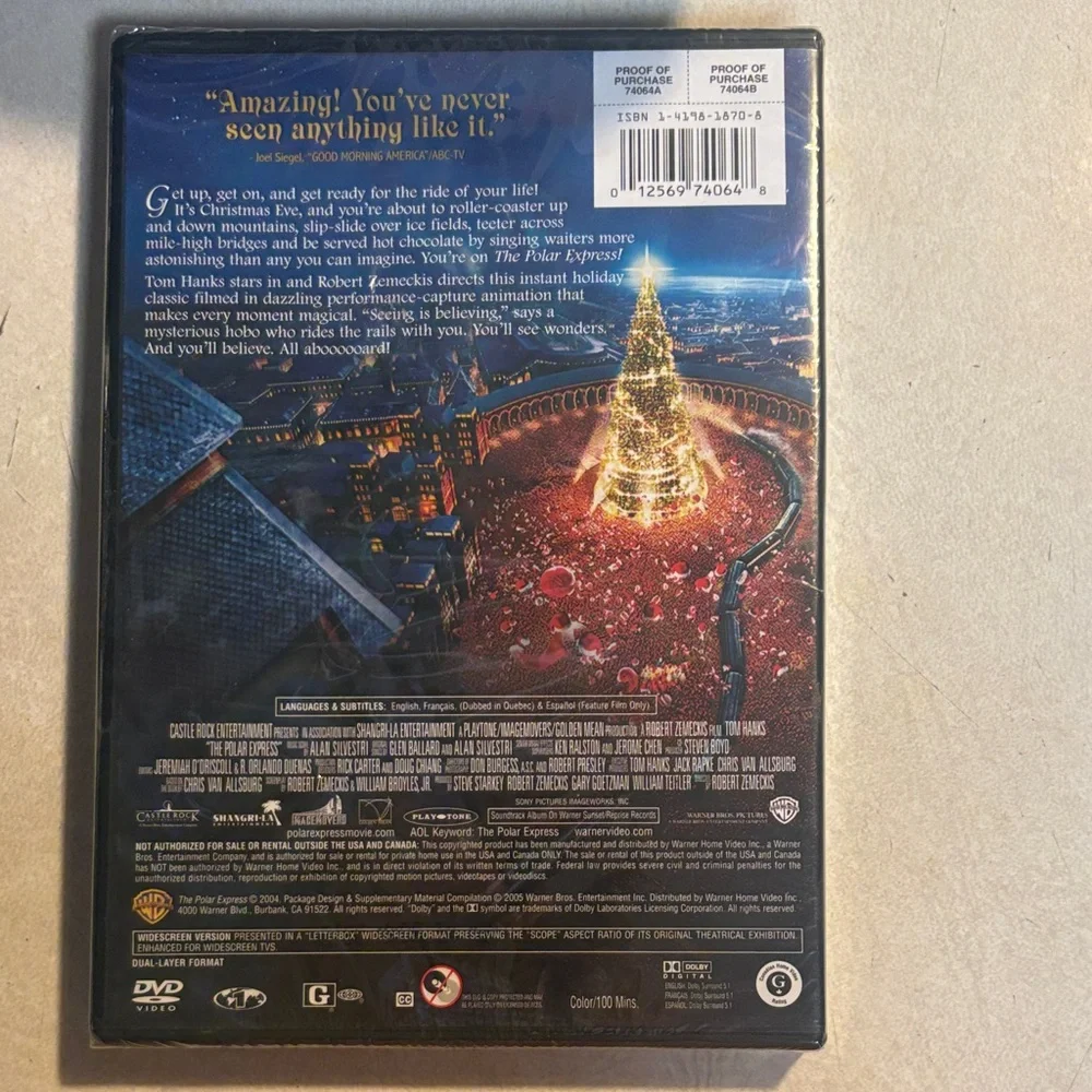 Unopened The Polar Express Widescreen Edition DVD